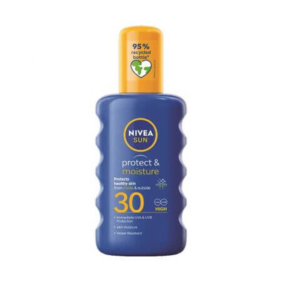 Moisturizing spray with SPF30 Protect & Moisture, 200 ml, Nivea Sun