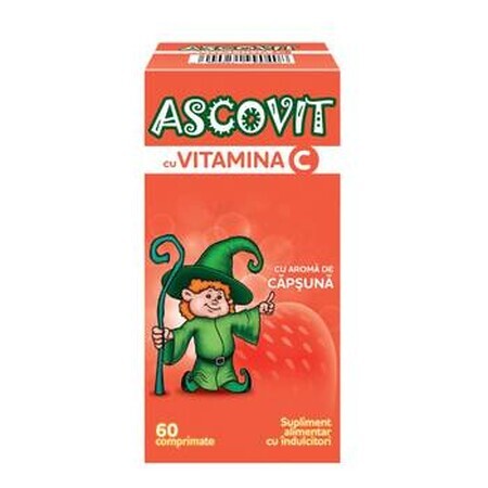 Ascovit mit Vitamin C Erdbeergeschmack, 60 Tabletten, Perrigo