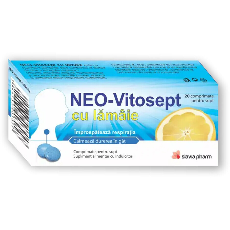 Neo-Vitosept cu lamaie, 20 comprimate, Slavia Pharm