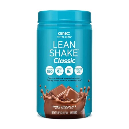 Gnc Total Lean Lean Shake Classic, Proteinshake, Schweizer Schokoladengeschmack, 768 G