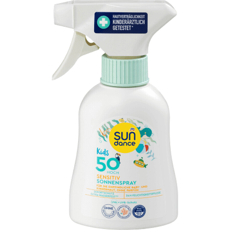 Sundance Kids Sunscreen Spray SPF 50, empfindliche Haut, 200 ml