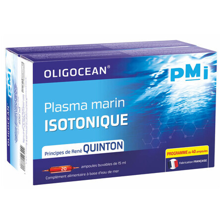 Quinton Plasma Isotónico, 20 viales, Oligocean