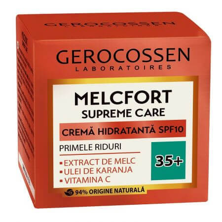 Melcfort Feuchtigkeitscreme SPF10 35+ mit Schneckenextrakt, Karanjaöl, Vitamin C, 50 ml, Gerocossen