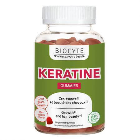 Keratine Gummibärchen, 60 Stück, Biocyte