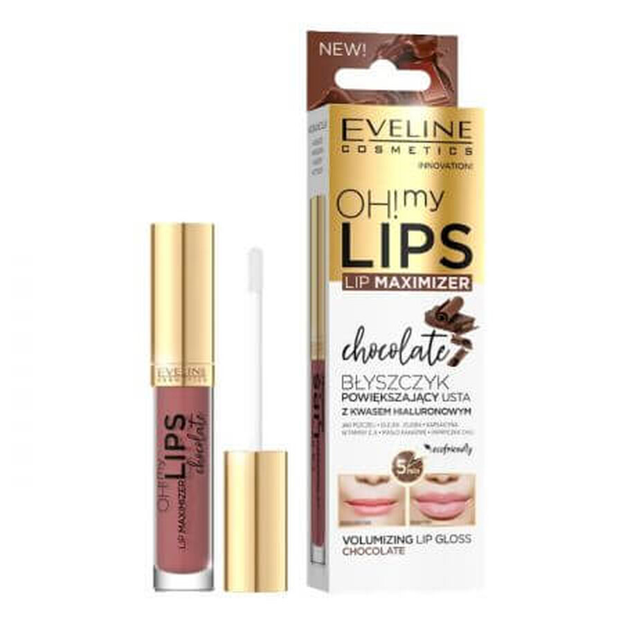 Lipgloss Oh! My Lips, Schokolade, 4,5 ml, Eveline Cosmetics