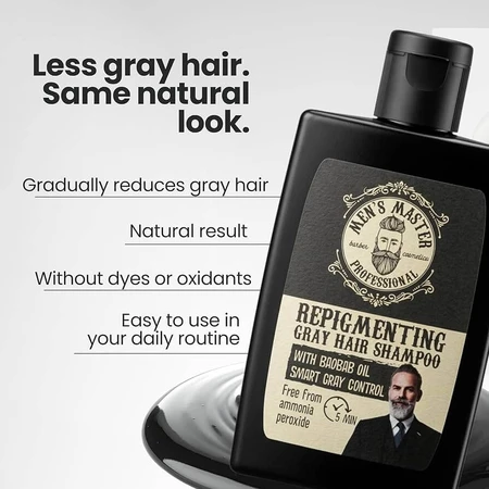 Shampoo zur Repigmentierung von weißem Haar für Männer, 120 ml, Men's Master Professional