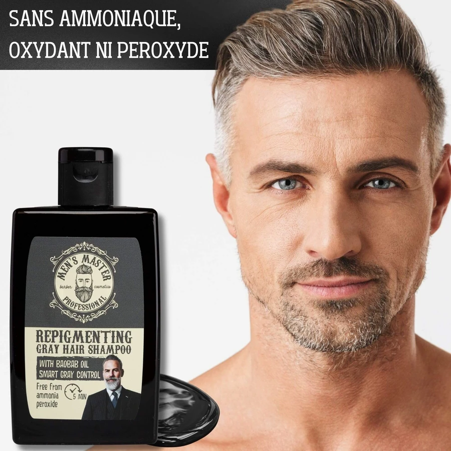 Shampoo zur Repigmentierung von weißem Haar für Männer, 120 ml, Men's Master Professional