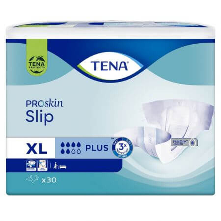 Erwachsenen-Windeln Slip Plus, XL Extra Large, 30 Stück, Tena
