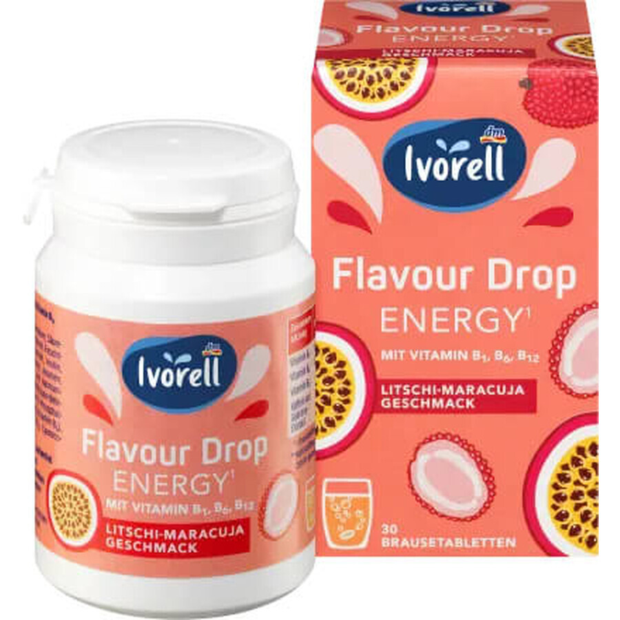 Flavour Drop Energy - Litschi-Maracuja, 66 g, Ivorell 