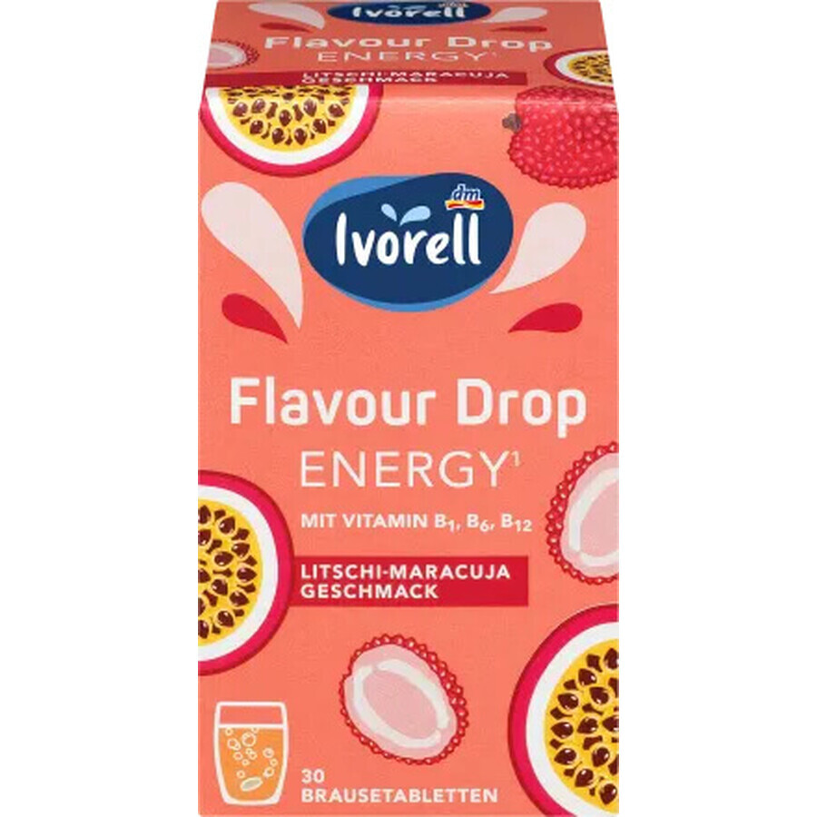 Flavour Drop Energy - Litschi-Maracuja, 66 g, Ivorell 