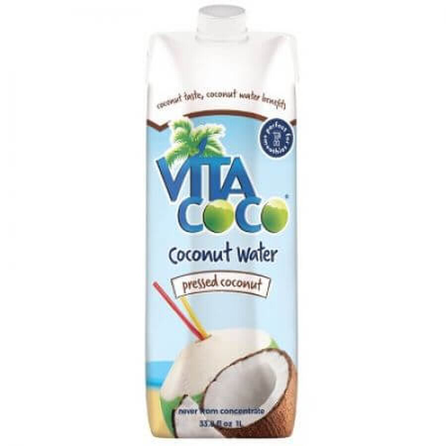 Kokosnusswasser mit gepresster Kokosnuss, 1000 ml, Vita Coco