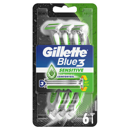 Blue3 Sensitive Einwegrasierer, 6 Stück, Gillette