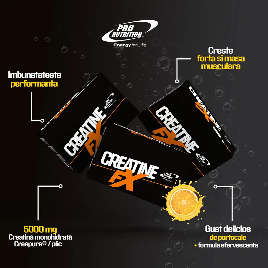 Creatine FX mit Orangengeschmack, 10 g x 25 Beutel, Pro Nutrition