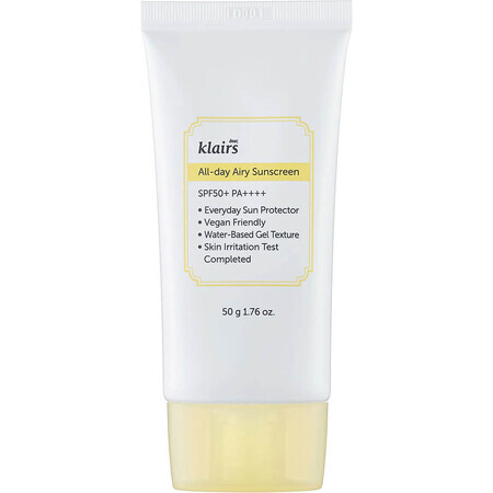 PA++++ All-day Airy Sunscreen Gesichtscreme SPF 50+, 50 ml, Klairs