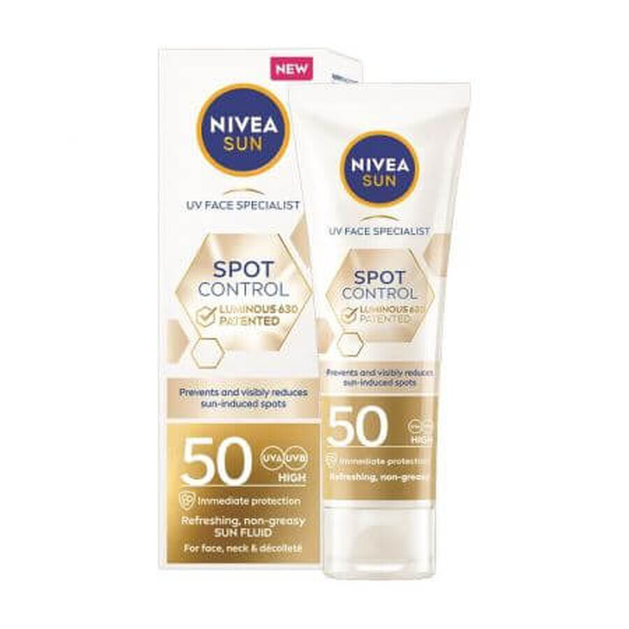 Crema de fata cu SPF50 Spot Control Luminous, 40 ml, Nivea Sun