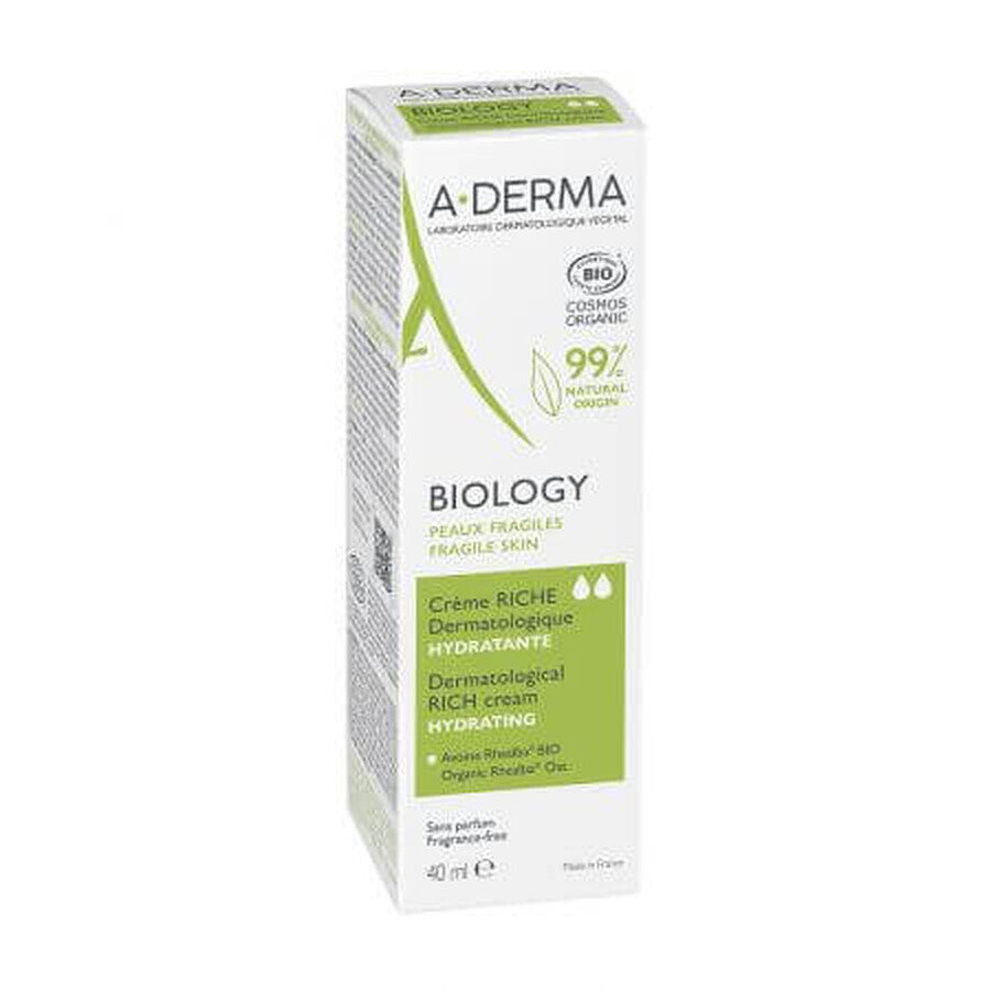 A-Derma Biology Reichhaltige Feuchtigkeitscreme, 40 ml