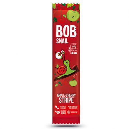 Natürliche Apfel-Kirsch-Schnitte, 14 g, Bob Snail
