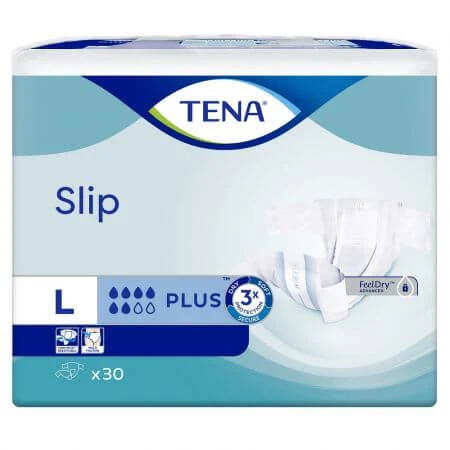 Erwachsenen-Windeln Slip Plus, groß, 30 Stück, Tena