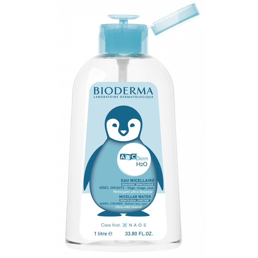 Bioderma ABCDerm H2O solutie micelara pompa inversa, 1000 ml