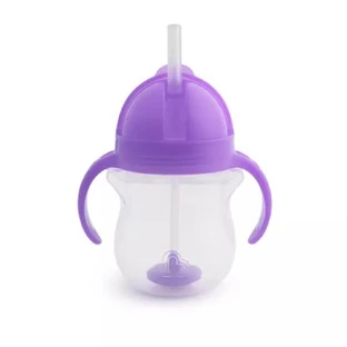 Flexibler Strohhalmbecher mit Griffen, +6 Monate, lila, 207 ml, Munchkin