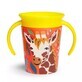 Miracle 360 Wildlove Trainingsbecher mit Henkel, +6 Monate, Giraffe, 177 ml, Munchkin