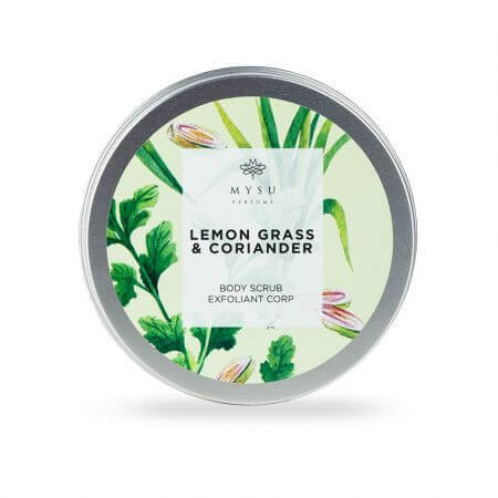 Body scrub, Lemongrass and Coriander, 185 ml, Mysu Parfume