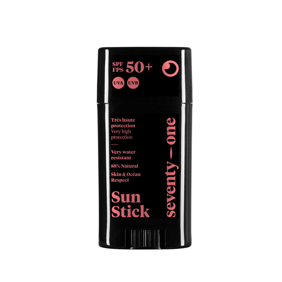 Stick protectie solara rezistent la apa pentru fata SPF 50 The Sunset, 15 g, Seventy One Percent