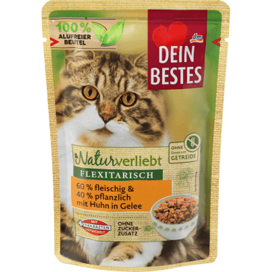 Dein Bestes Katzennassfutter mit Huhn in Gelee, 100 g