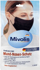 Mivolis Medical Mundschutz f&#252;r Erwachsene (schwarz), 10 St&#252;ck