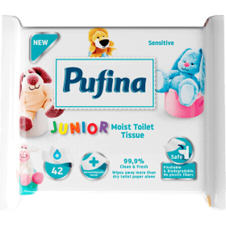 Pufina Junior Feucht-Toilettenpapier, 42 Stück