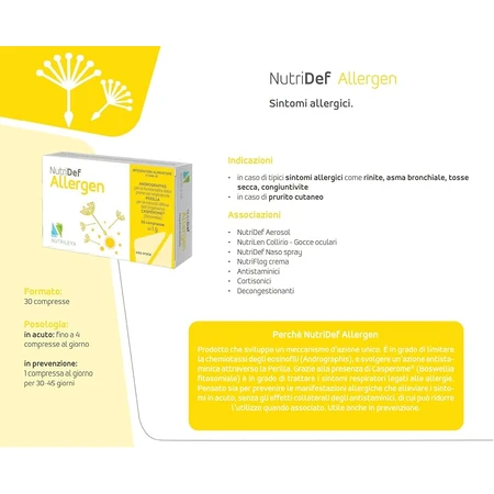 Nutridef Allergene, 30 compresse, Nutrileya