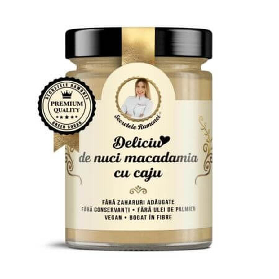 Deliciu de nuci Macadamia cu caju, 350 g, Secretele Ramonei