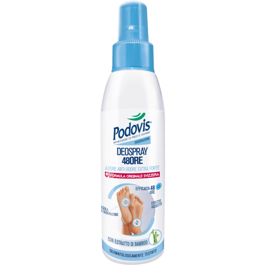 Deodorant spray antiperspirant pentru picioare 48h, 100 ml, Podovis