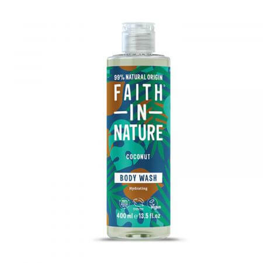 Gel de dus natural hidratant cu cocos, 400 ml, Faith in Nature