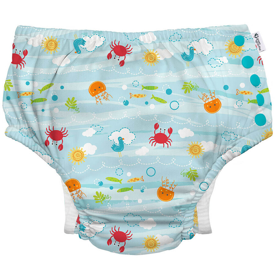 Slip pentru inot si antrenament la olita Light Aqua Sea Friends, + 3 ani, Green Sprouts