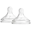Tetine gat larg din silicon pentru prematuri Options Plus, 2 bucati, Dr Browns