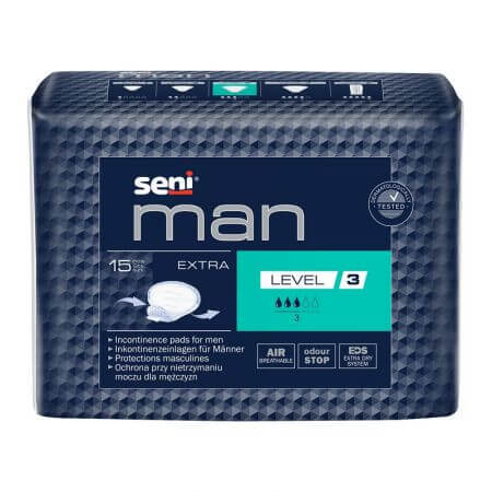 Absorbante urologice Extra Level Man, 15 bucati, Seni