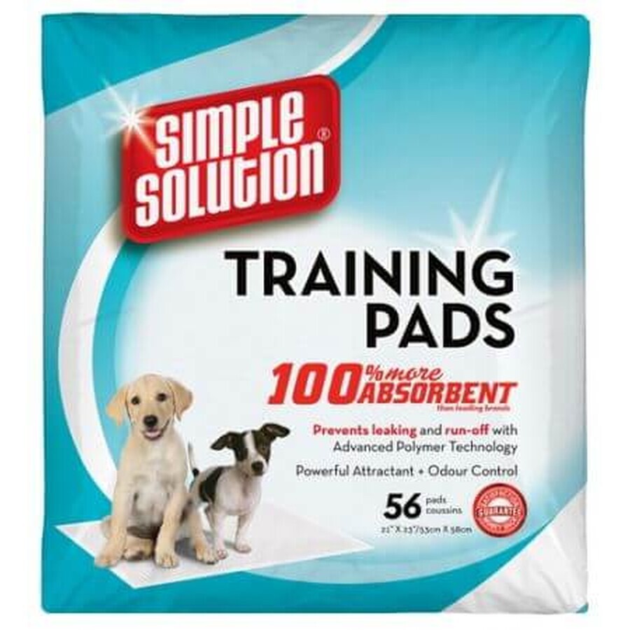 Bramton saugfähige Matten mit Pheromonen und Hundetraining 54 x 57 cm, 56 Stück, Simple Solution