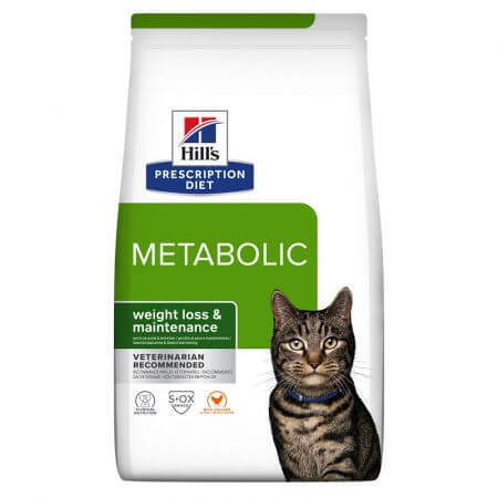 Hrana cu pui pentru pisici weight loss & maintenance Metabolic, 3 kg, Hill's PD