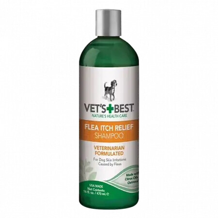 Sampon pentru caini cu ulei de citrice si extract de ovaz Flea itch relief, 470 ml, Vet's Best