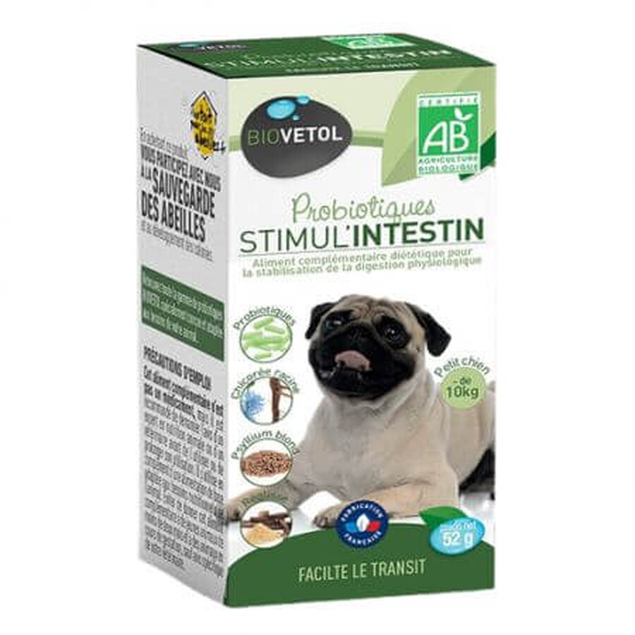 Supliment Stimul Intestin Probiotic Bio pentru catei de talie mica, 32 g, Biovetol