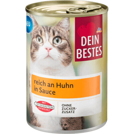 Dein Bestes Katzennassfutter Huhn in Sauce, 415 g