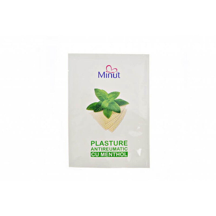 Plasture antireumatic menthol Minut 12 cm x 18 cm