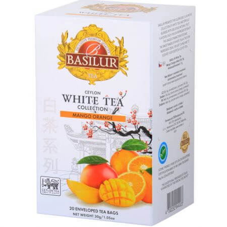 Weißer Tee Mango-Orange, 20 Portionsbeutel, Basilur