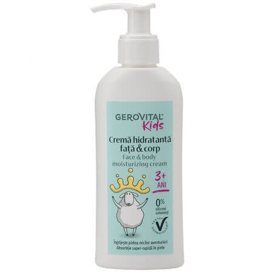 Crema hidratante facial y corporal, 150 ml, Gerovital Kids