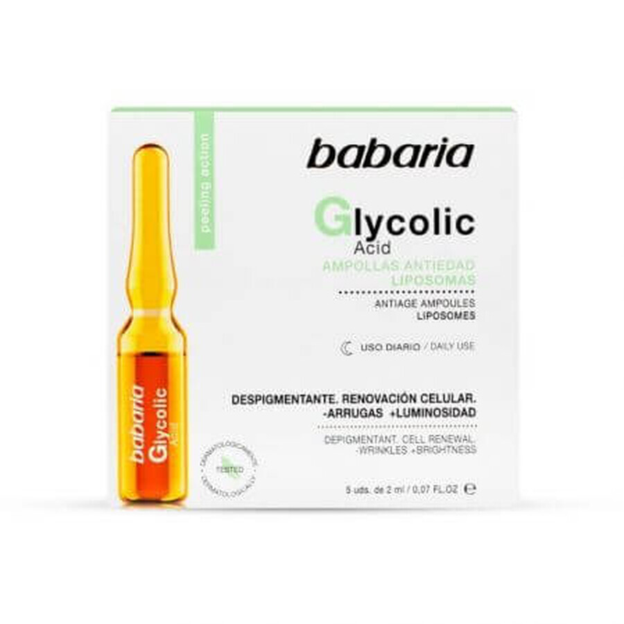 Fiole anti-aging cu acid glicolic, 10 ml, Babaria