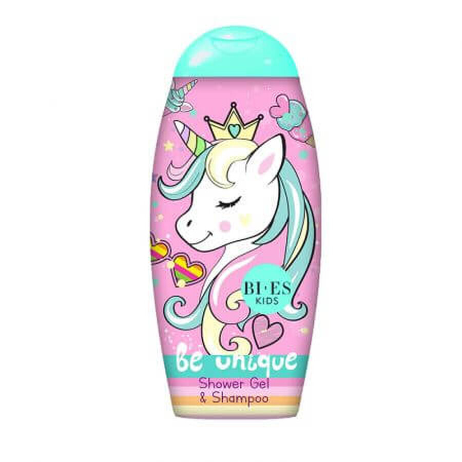 Gel de dus & sampon Unicorn Be Unique, 250 ml, Bi-Es