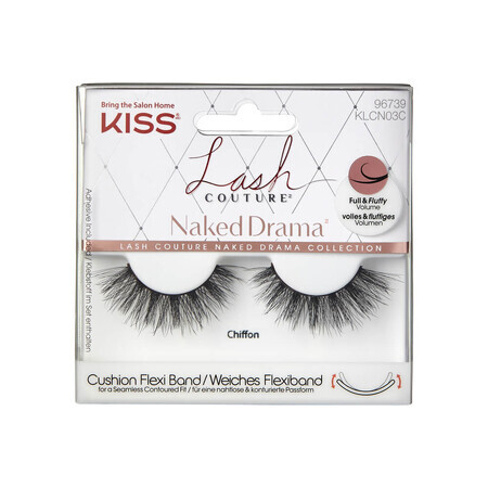 Gene Falsche Wimpern Couture Naked Drama, Chiffon, 1 Paar, Kiss