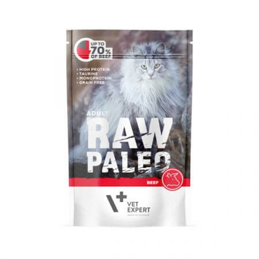 Comida húmeda para gatos adultos Raw Paleo, 100 g, VetExpert