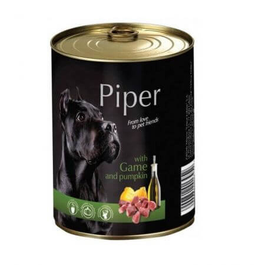 Hundenassfutter mit Wild und Kürbis Adult, 400 g, Piper